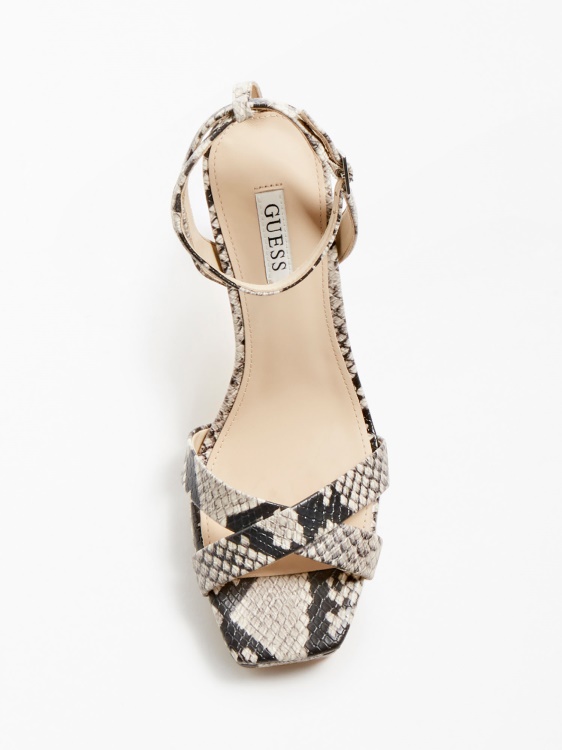 Sandal Karesa щампа на питон Guess сив мулти