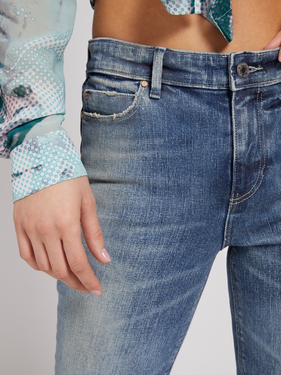 кльощав дънков панталон син Guess