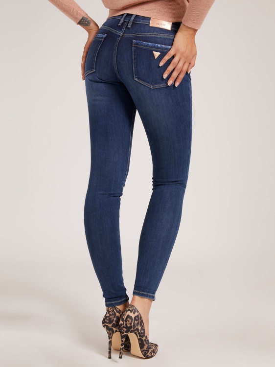 тесни модни дънкови панталони Guess Blue