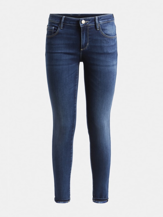 тесни модни дънкови панталони Guess Blue