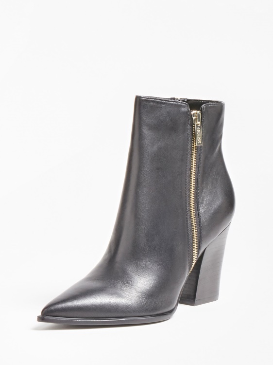 Боти до глезена Jakira естествена кожа черни Guess