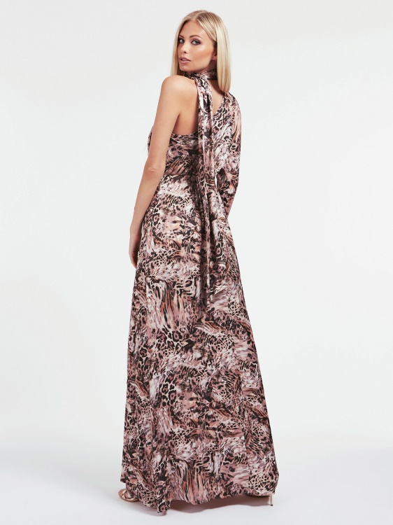 Guess Marciano сатенена рокля Animalier