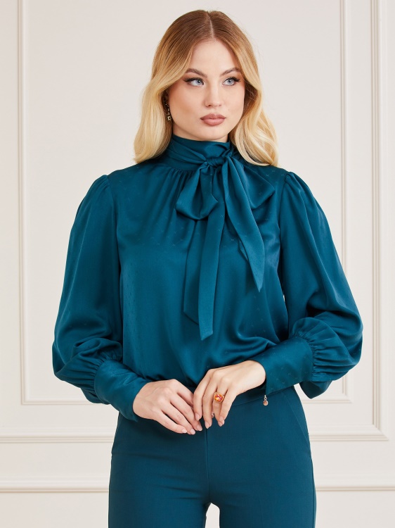 Petroleum Guess блуза с лого Marciano Jacquard
