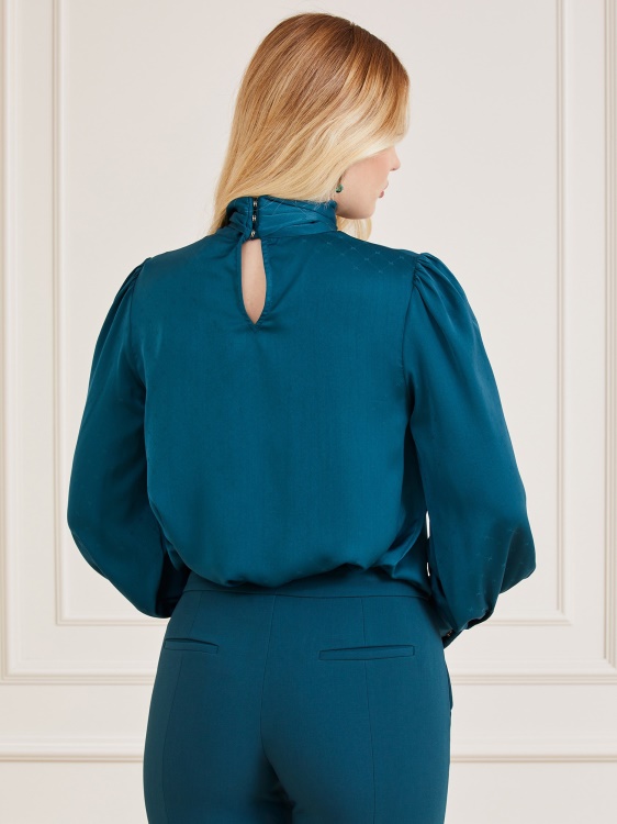 Petroleum Guess блуза с лого Marciano Jacquard