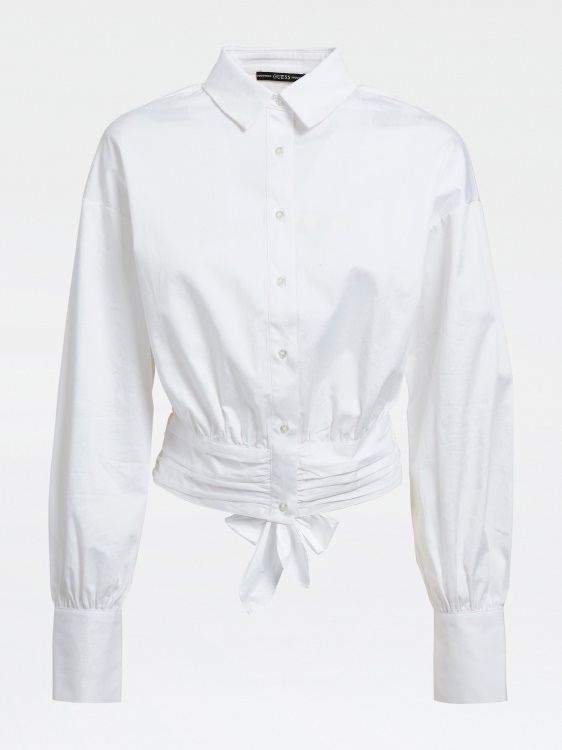 Guess Knot Popeline риза бяла