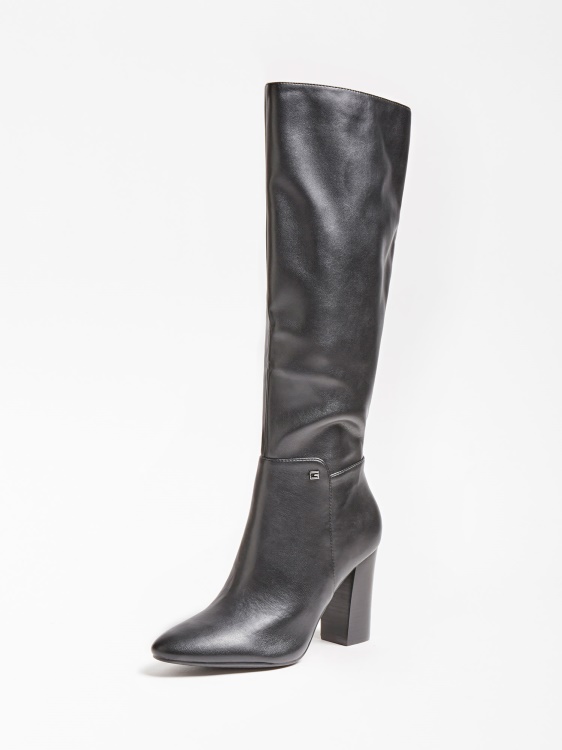 черен ботуш с остър връх Guess Laboni
