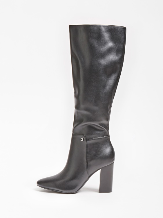 черен ботуш с остър връх Guess Laboni
