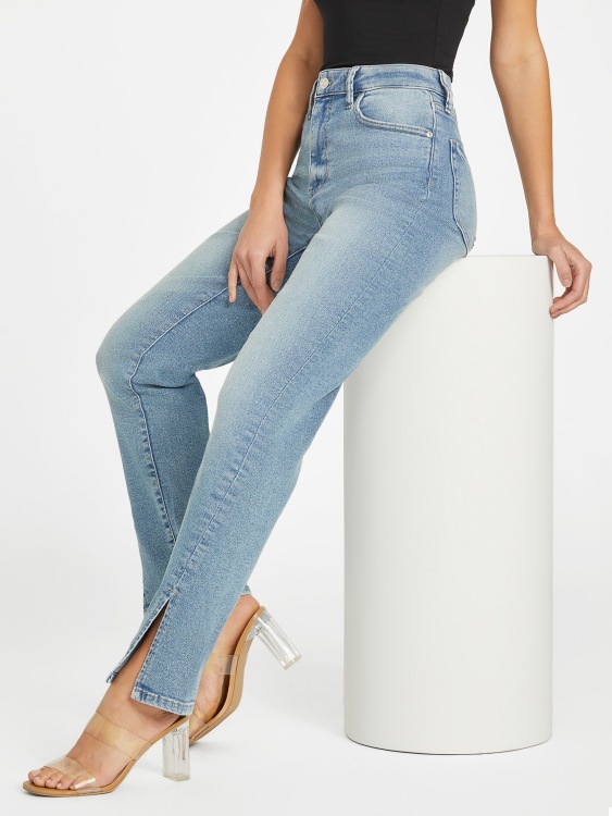 Chaya ултрависоки дънки с разделен подгъв Guess Light пране