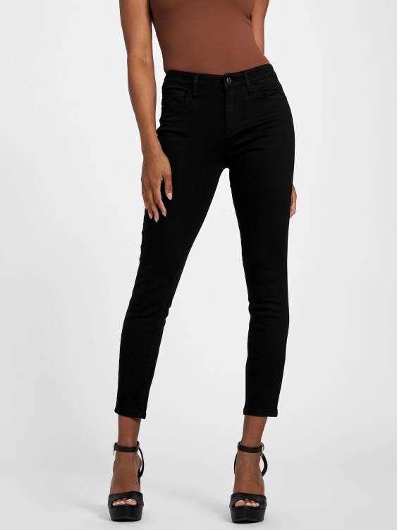 Eco Brenda тесни дънки със средна талия черни Guess
