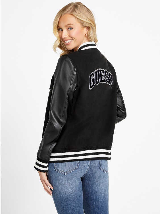 джет черно университетско яке Carola Guess