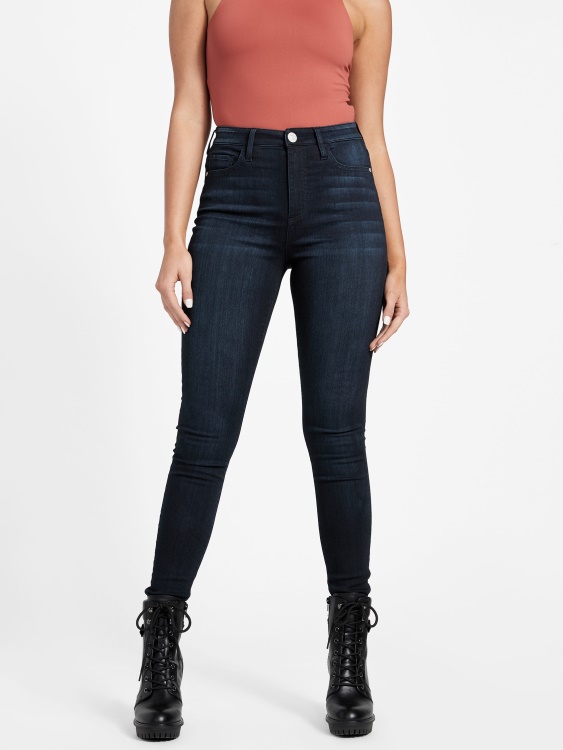 Guess Eco Simmone тесни дънки с висока талия изплакване при пране