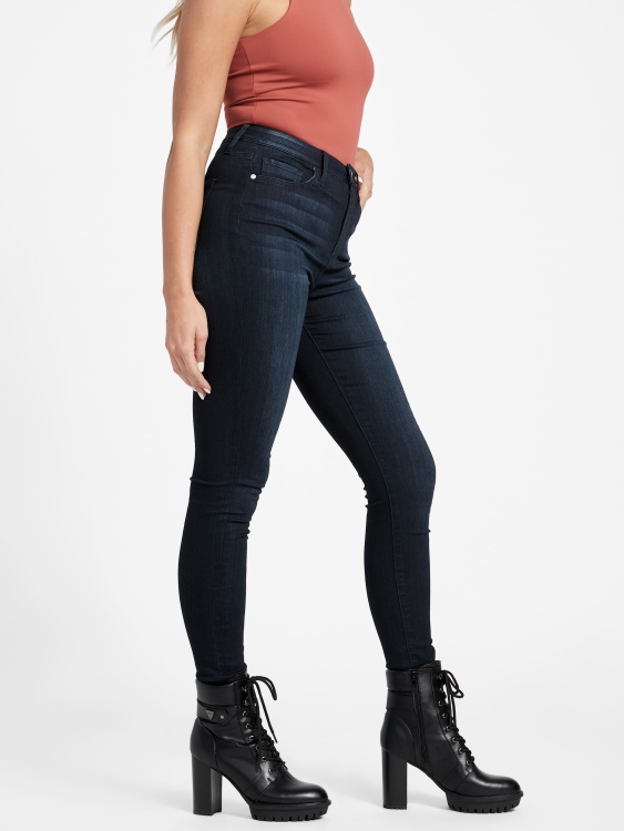 Guess Eco Simmone тесни дънки с висока талия изплакване при пране