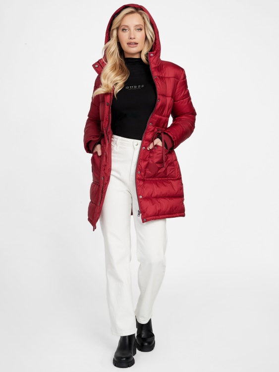 Guess Ebba ватирано яке червен сок от цвекло