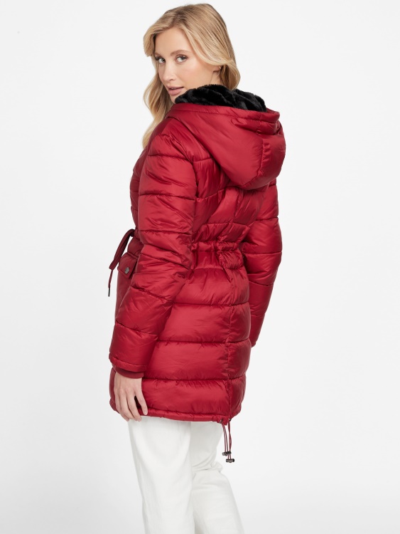 Guess Ebba ватирано яке червен сок от цвекло