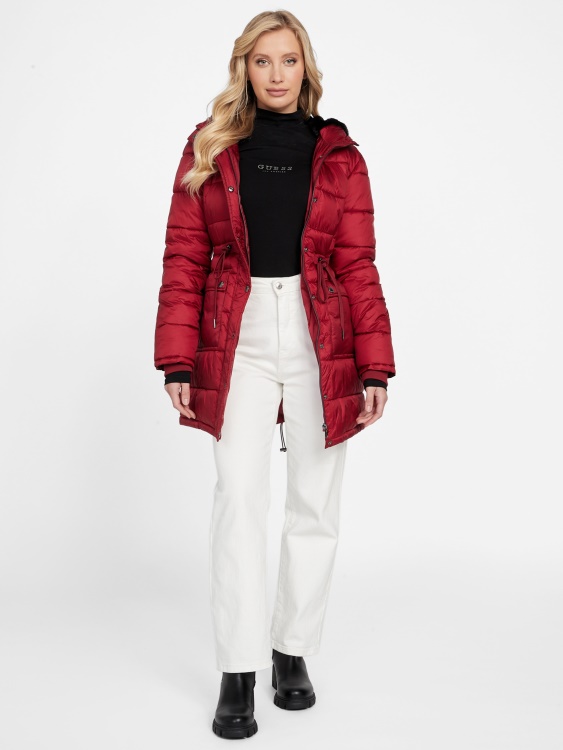 Guess Ebba ватирано яке червен сок от цвекло