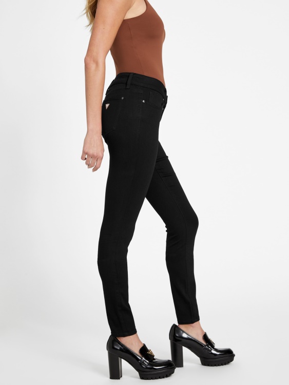 черни изпрани тесни дънки Guess Eco Sienna