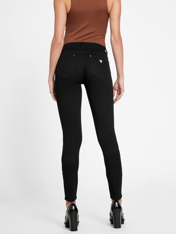 черни изпрани тесни дънки Guess Eco Sienna
