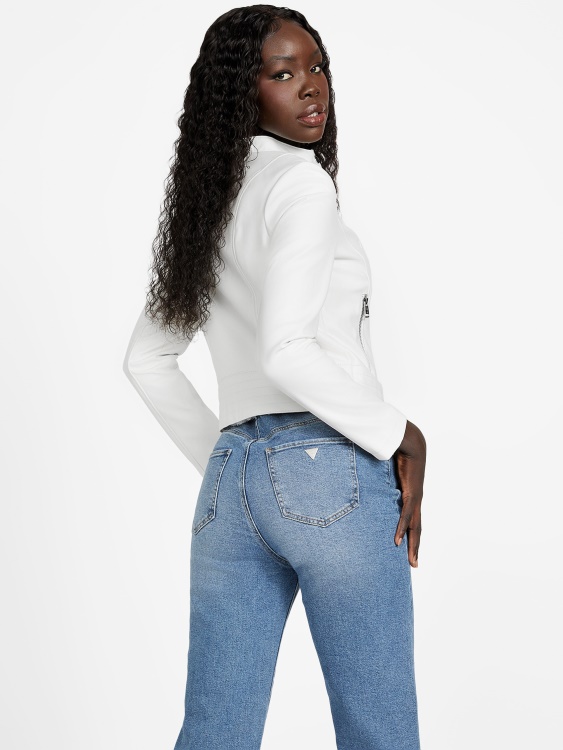 Popal яке от изкуствена кожа Guess Dove бяло