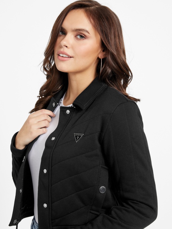 ватирано яке Guess Becca в черен цвят