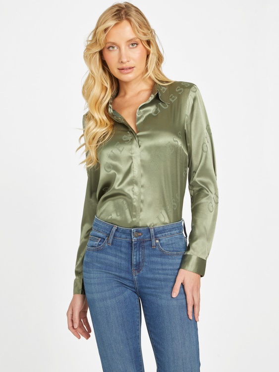 Guess Isle Wash 32'' сатенена риза с лого Galina