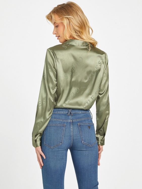 Guess Isle Wash 32'' сатенена риза с лого Galina