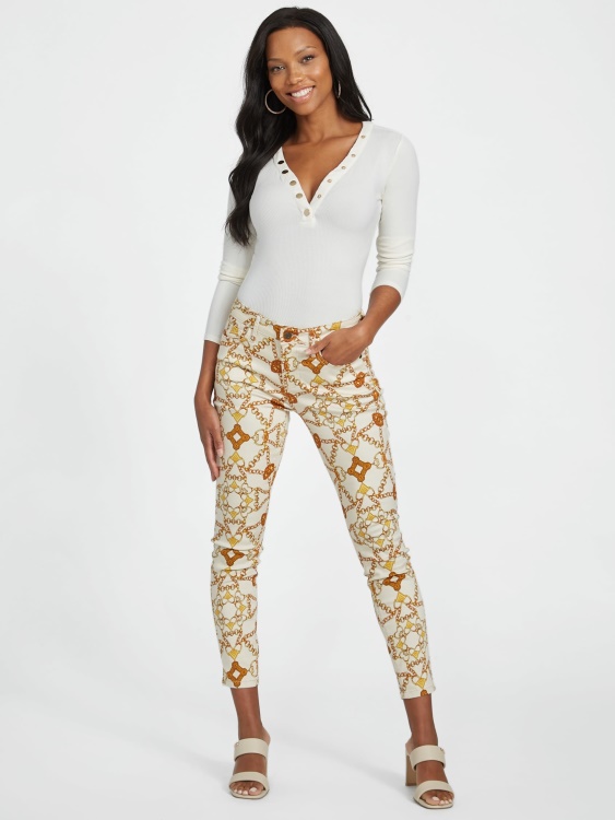 Guess Eco Delia Top гълъбово бяло