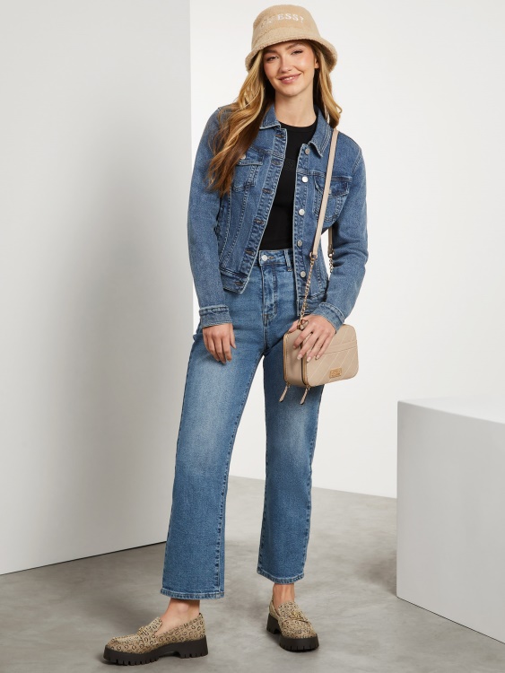 Eco Jolene прави дънки с ултрависока талия Guess средно пране