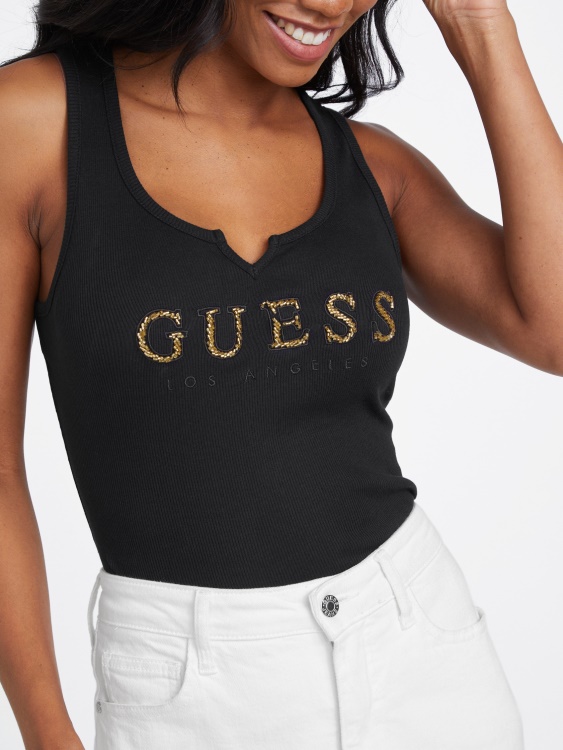 реактивно черен Guess Sebas лого резервоар