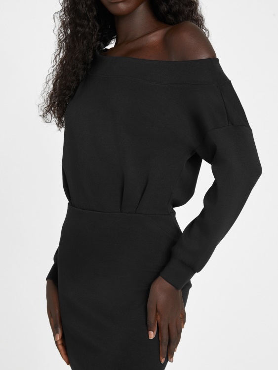 Marti рокля с отворени рамена джет черно Guess