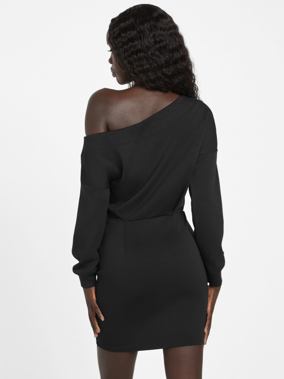 Marti рокля с отворени рамена джет черно Guess