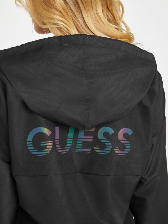 еко черна ветровка Aleck Guess