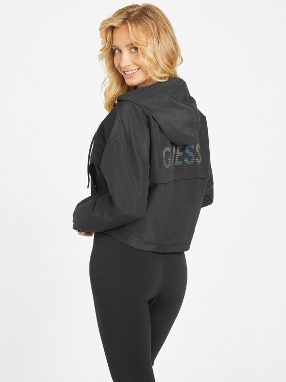 еко черна ветровка Aleck Guess