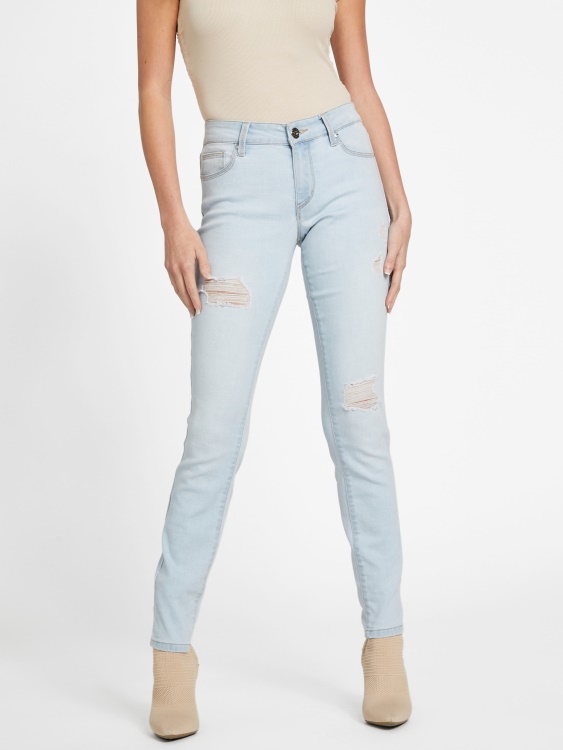 Guess Sienna Curvy тесни дънки със средна талия леки унищожителни пране
