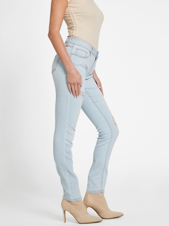 Guess Sienna Curvy тесни дънки със средна талия леки унищожителни пране