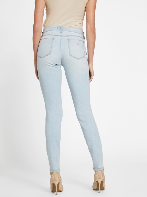 Guess Sienna Curvy тесни дънки със средна талия леки унищожителни пране