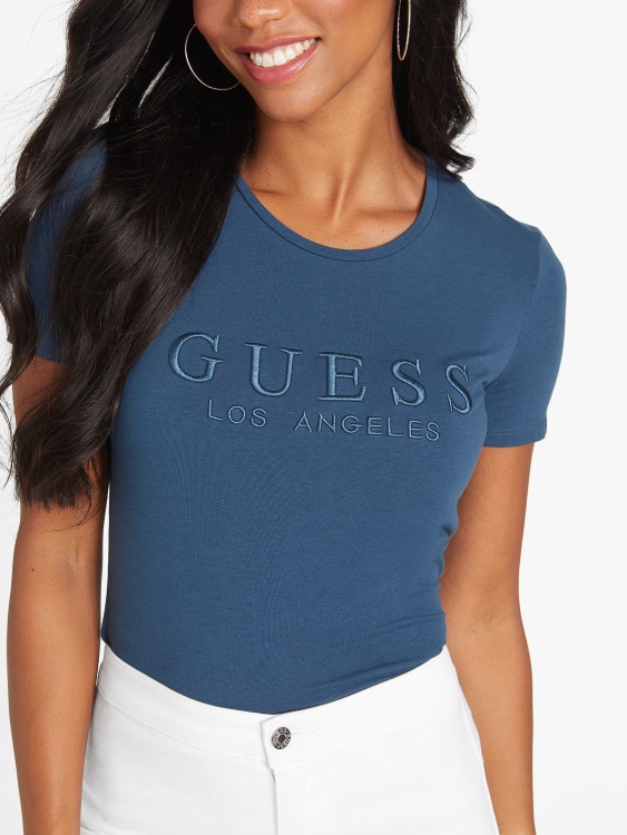 военноморски фиорд Lizza бродирано лого Tee Guess