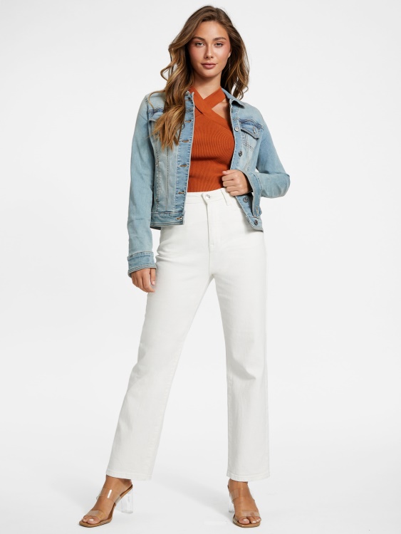 светло изпрано дънково яке Guess Alisana
