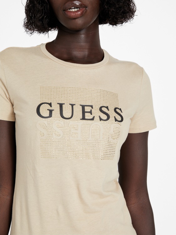 тениска с пясъчен тен Guess Eco Dreda