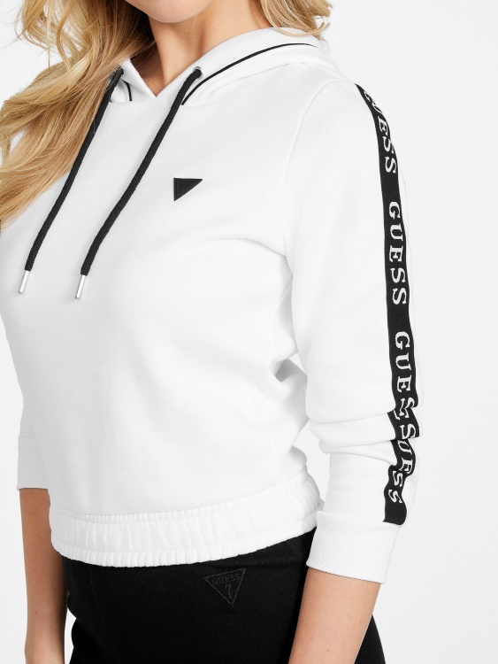 суичър с лого на Dani чисто бял Guess