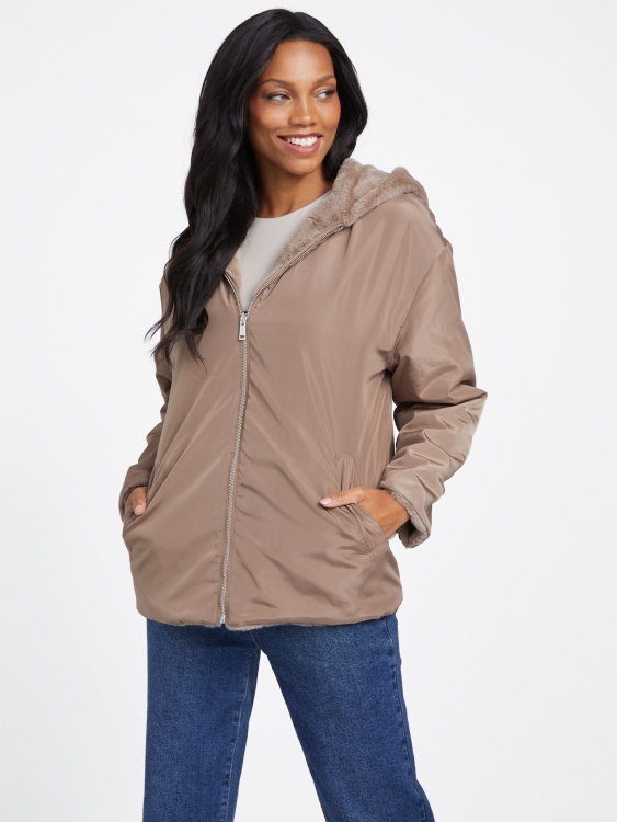 двустранно яке Guess Fomy Taupe Fatima