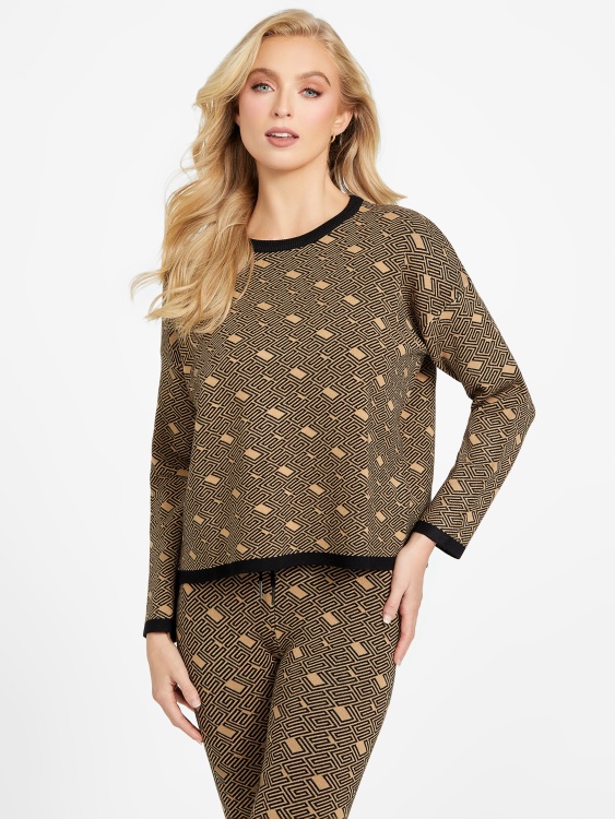 еко кутийка пуловер Guess Toasted Taupe Multi
