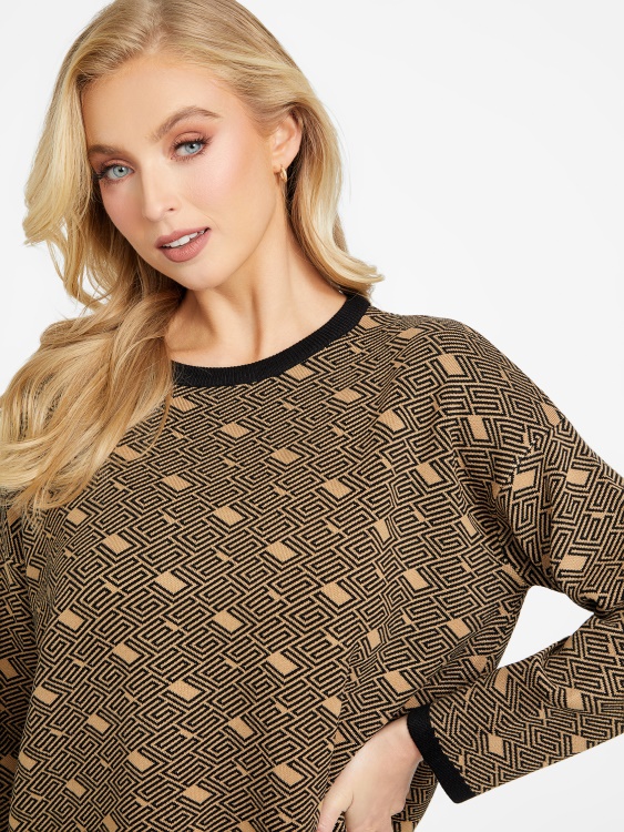 еко кутийка пуловер Guess Toasted Taupe Multi