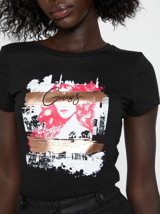 Guess Amoni Tee Jet Black