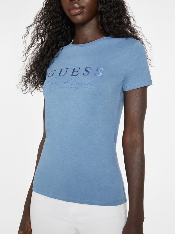 Rigel Blue Eco Sallie Logo Tee Guess