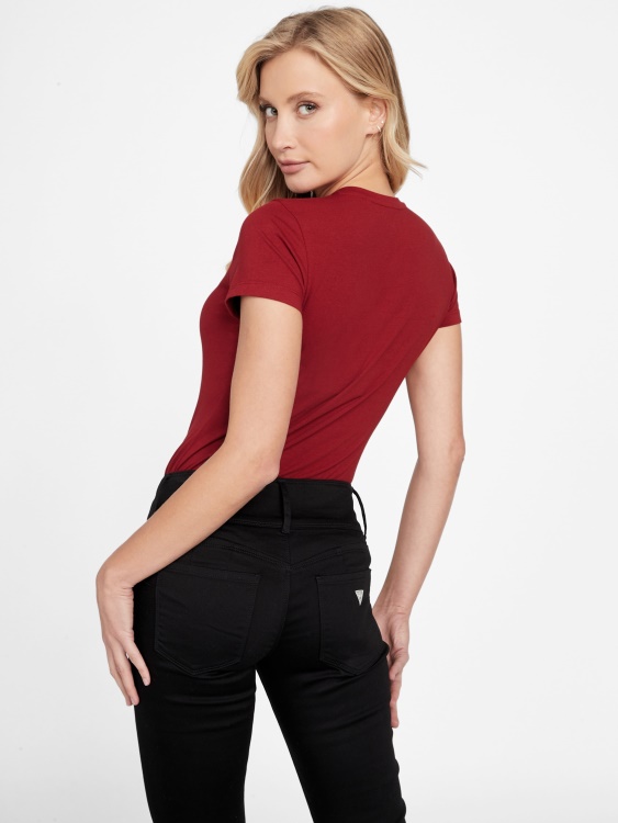 Eco Cera тениска с пеперуда Guess Beet Juice Red