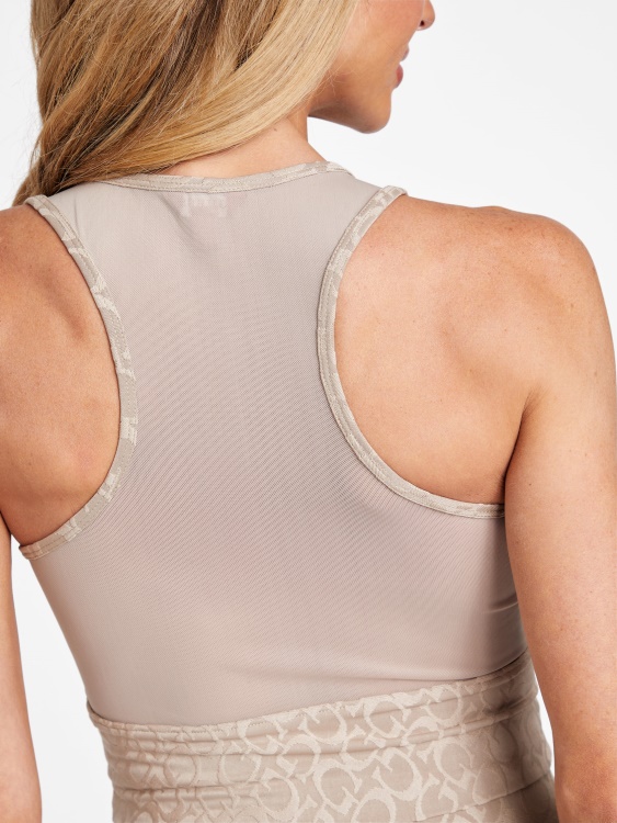 активна горна част Guess Velvet Taupe Dana Logo