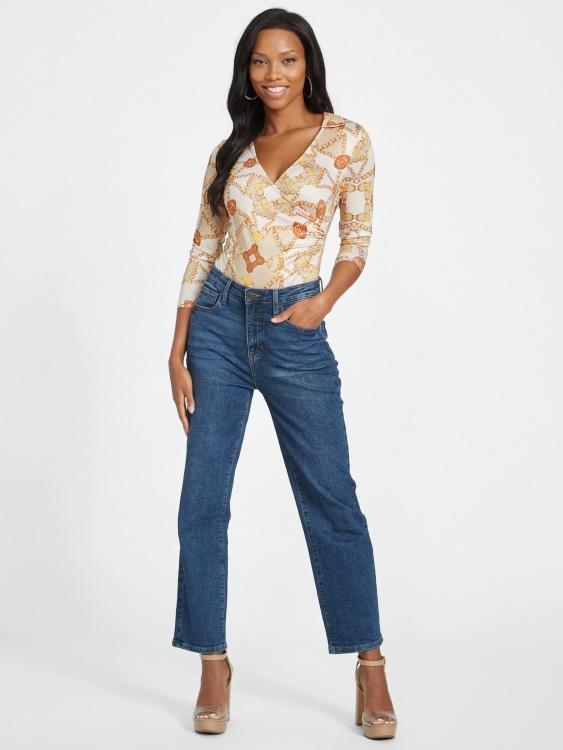 еко боди с щампа Fannah готин зимен щампа на верижка Guess