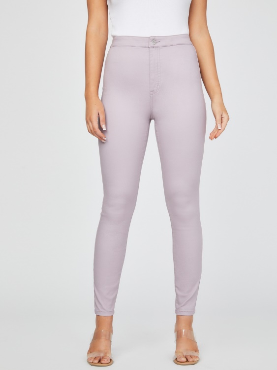 Nova супер високи тесни дънки прашен люляк Guess