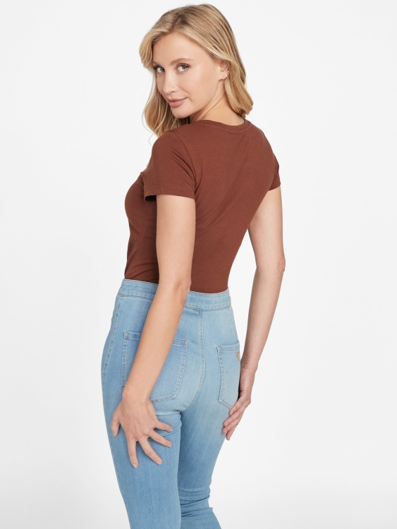 тениска със стоманени пайети и кристали Hickory Manor Guess