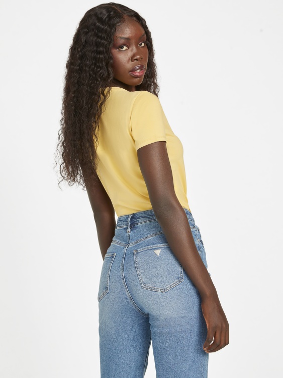Dusty Sunrise Jill Rhinestone Logo Tee Guess
